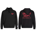 GALLERY DEPT autumn new flame letter print men's and women's loose casual pure cotton hooded sweatshirt jacket (27)