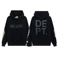 GALLERY DEPT autumn new flame letter print men's and women's loose casual pure cotton hooded sweatshirt jacket (1)