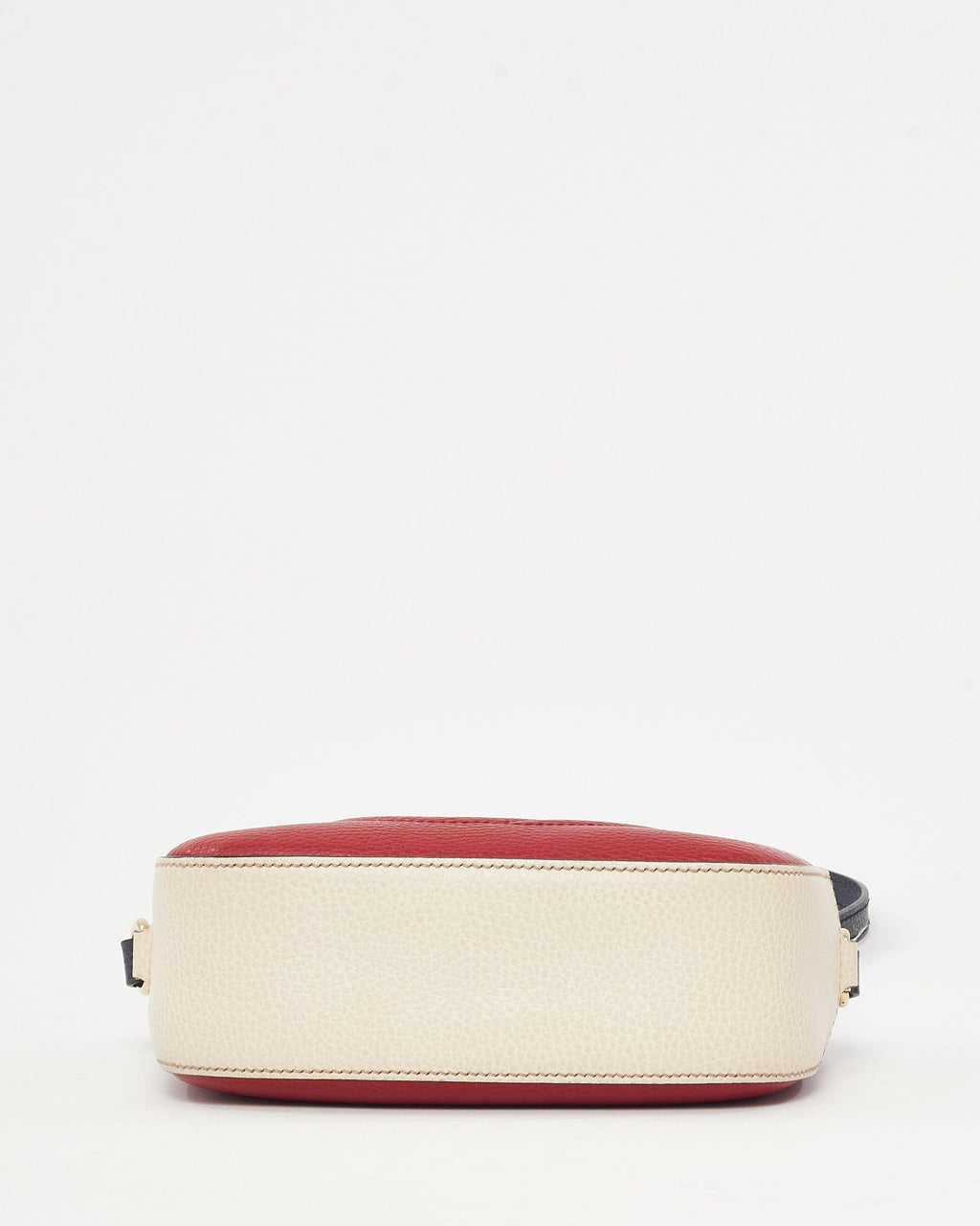 Gucci Red/Cream/Black Tri-Color Pebbled Calfskin Leather GG Soho Disco Crossbody Bag
