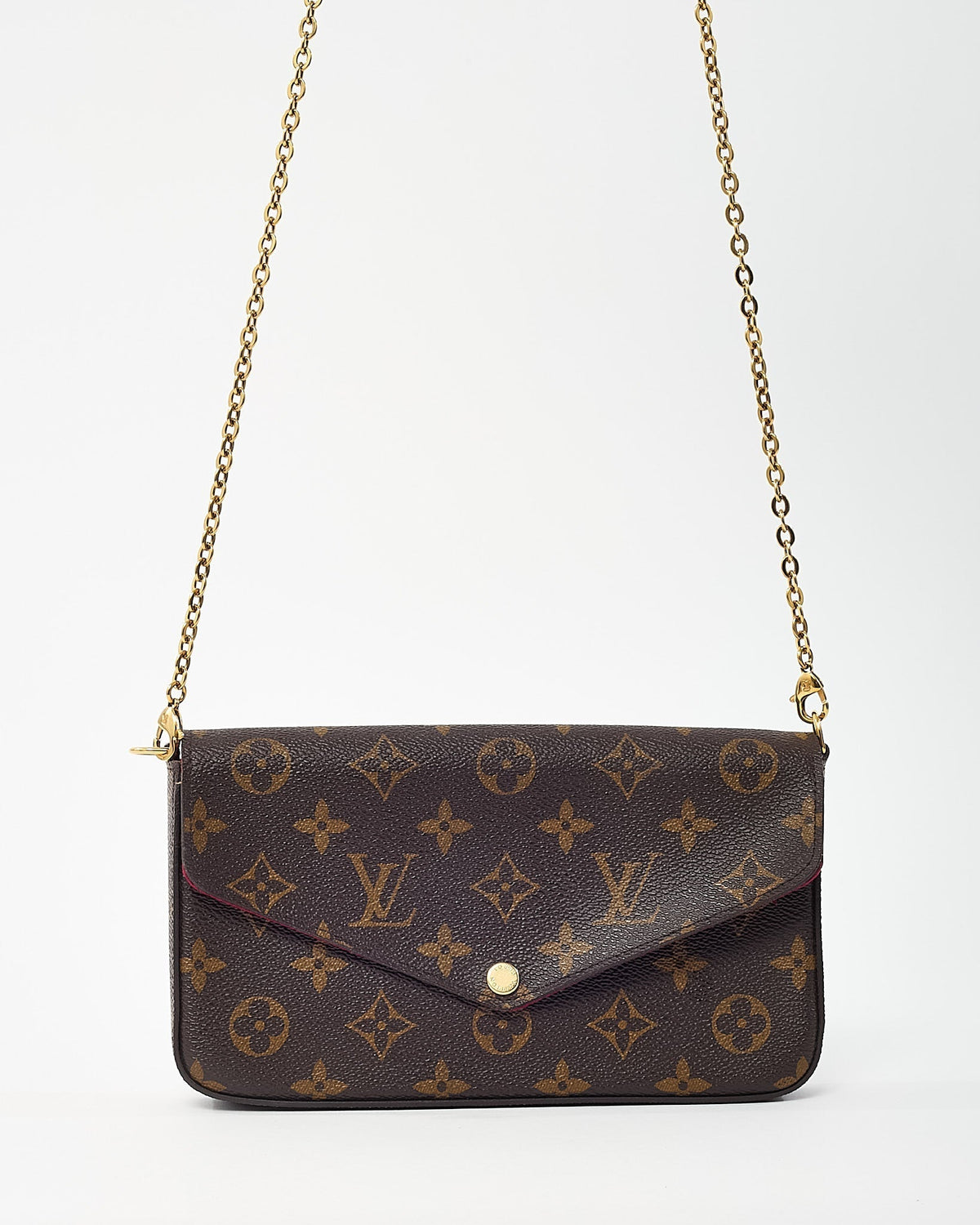 Louis Vuitton Monogram Coated Canvas Felicie Pochette Crossbody Bag