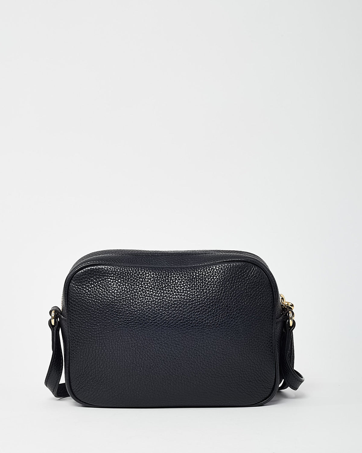 Gucci Black Pebbled Calfskin Leather GG Soho Disco Crossbody Bag