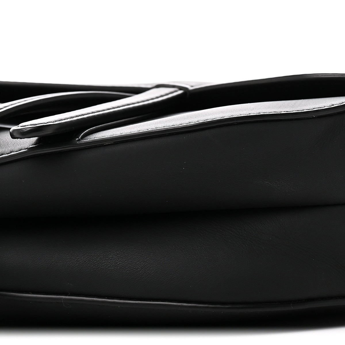 Ultra Matte Calfskin Saddle Bag Black