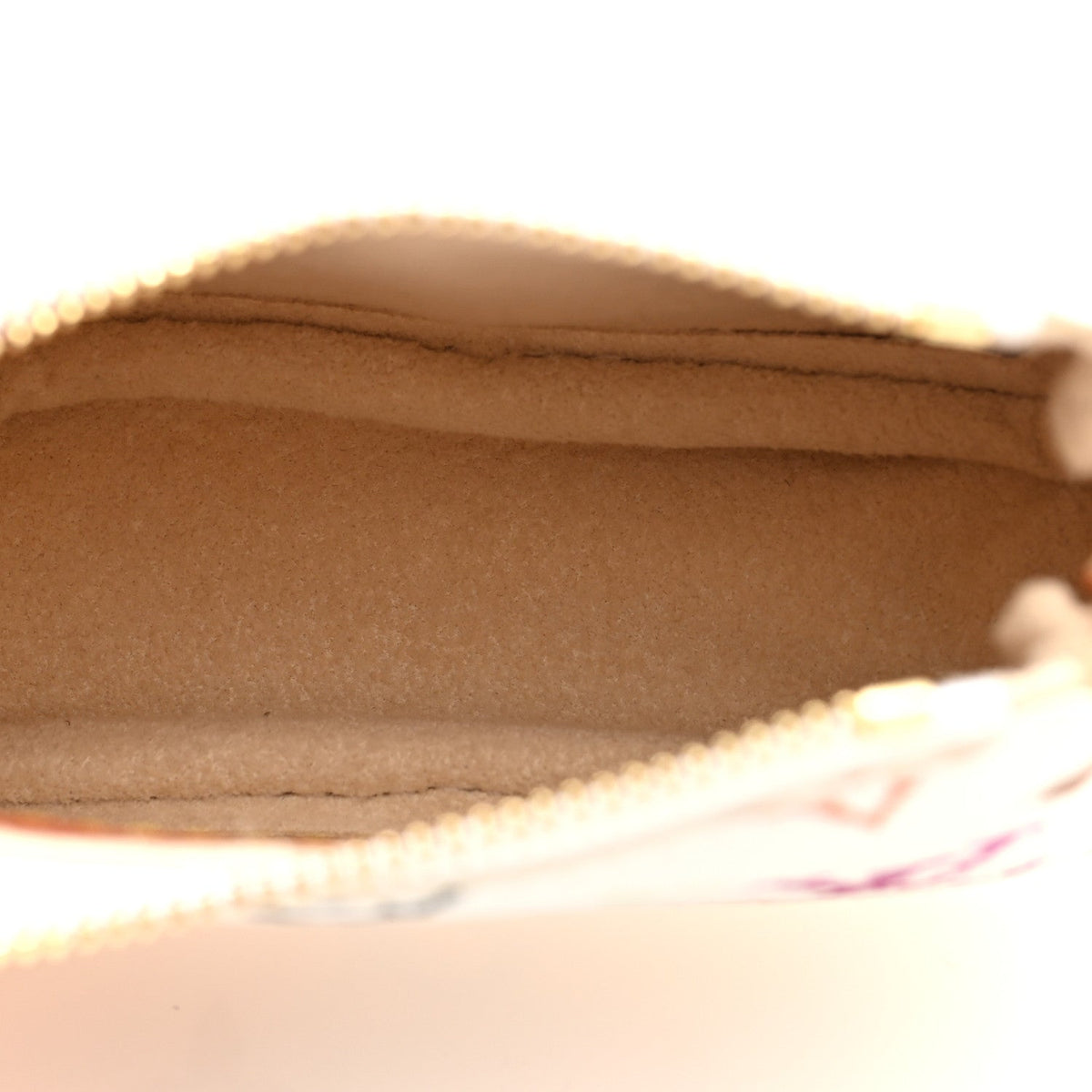 LV x TM Monogram Multicolor Micro Pochette White