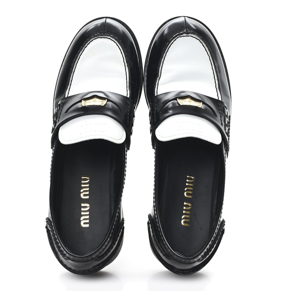Spazzolato Penny Loafer 39 Black White