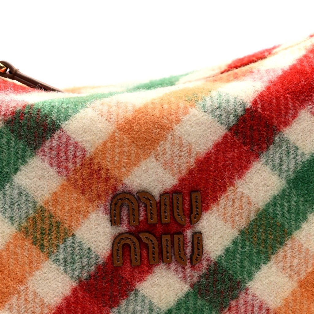Tartan Matelasse Plaid Hand Bag Rosso Verde
