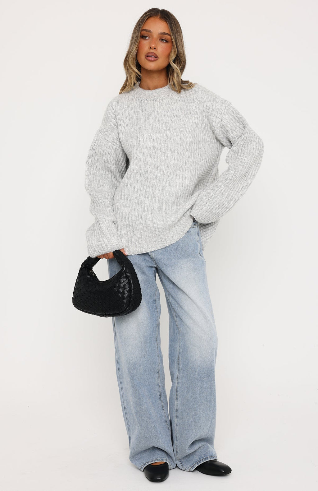 Lavinia Knit Sweater Grey Marle
