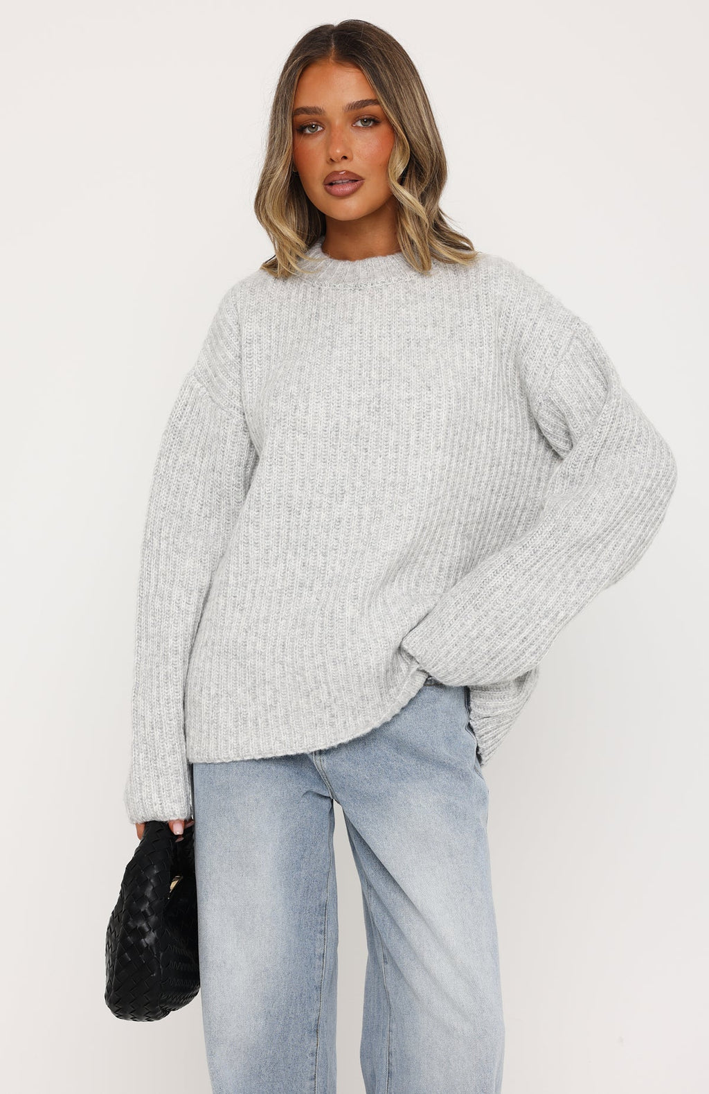 Lavinia Knit Sweater Grey Marle